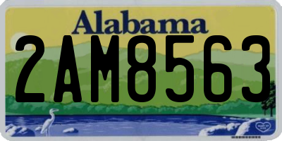 AL license plate 2AM8563
