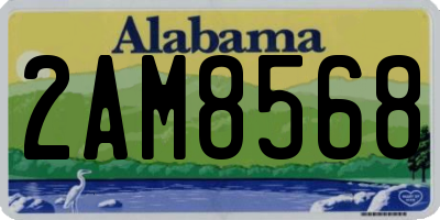 AL license plate 2AM8568
