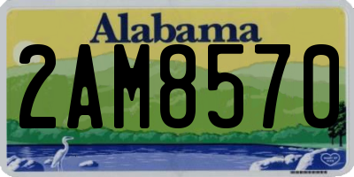 AL license plate 2AM8570