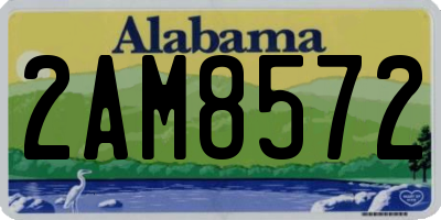 AL license plate 2AM8572
