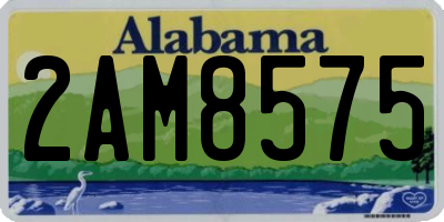 AL license plate 2AM8575
