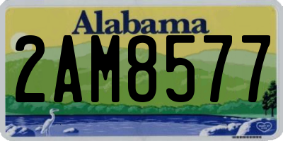 AL license plate 2AM8577
