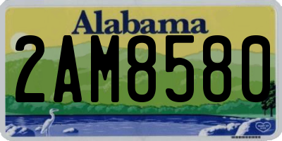 AL license plate 2AM8580