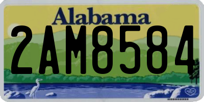 AL license plate 2AM8584