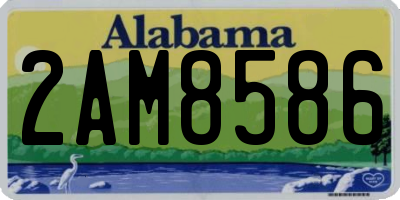 AL license plate 2AM8586