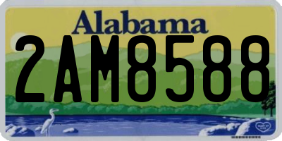 AL license plate 2AM8588