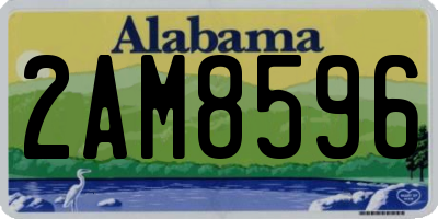 AL license plate 2AM8596