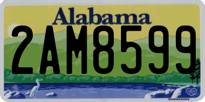 AL license plate 2AM8599