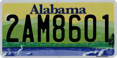 AL license plate 2AM8601