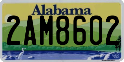AL license plate 2AM8602