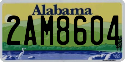 AL license plate 2AM8604