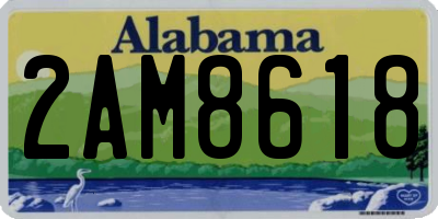 AL license plate 2AM8618