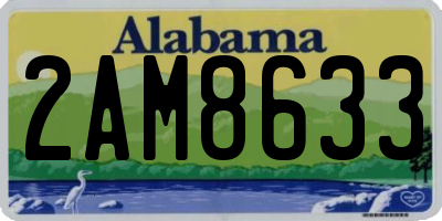 AL license plate 2AM8633