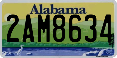 AL license plate 2AM8634