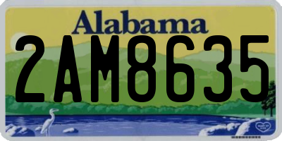 AL license plate 2AM8635