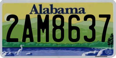 AL license plate 2AM8637