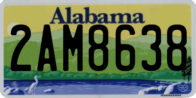 AL license plate 2AM8638