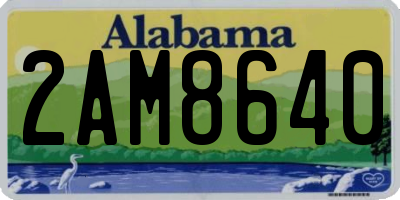 AL license plate 2AM8640