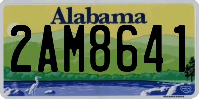AL license plate 2AM8641