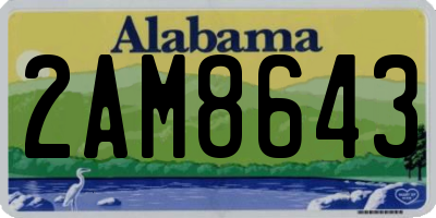 AL license plate 2AM8643