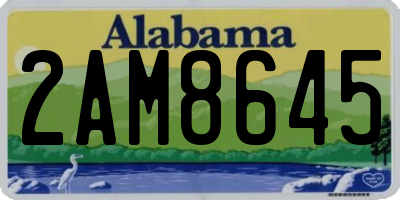AL license plate 2AM8645