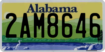 AL license plate 2AM8646