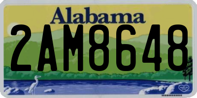 AL license plate 2AM8648