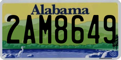 AL license plate 2AM8649