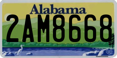 AL license plate 2AM8668