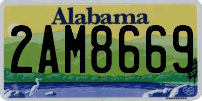 AL license plate 2AM8669