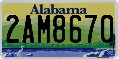 AL license plate 2AM8670