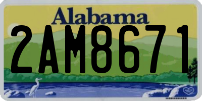 AL license plate 2AM8671