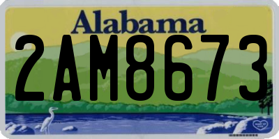AL license plate 2AM8673
