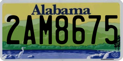 AL license plate 2AM8675
