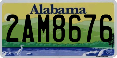 AL license plate 2AM8676