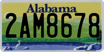 AL license plate 2AM8678