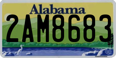 AL license plate 2AM8683