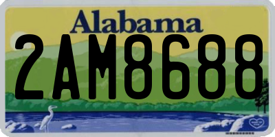 AL license plate 2AM8688