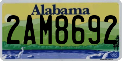 AL license plate 2AM8692