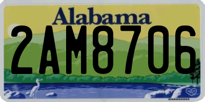 AL license plate 2AM8706