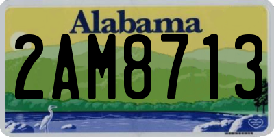 AL license plate 2AM8713