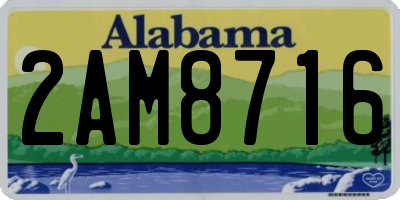 AL license plate 2AM8716