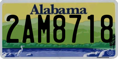 AL license plate 2AM8718