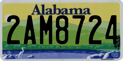 AL license plate 2AM8724
