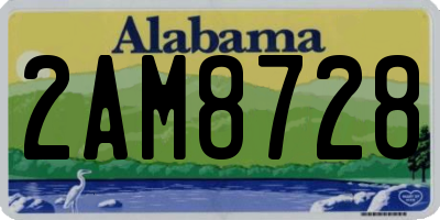 AL license plate 2AM8728