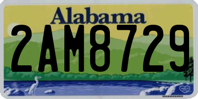 AL license plate 2AM8729