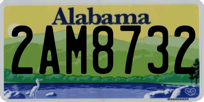 AL license plate 2AM8732