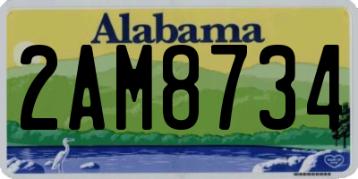 AL license plate 2AM8734