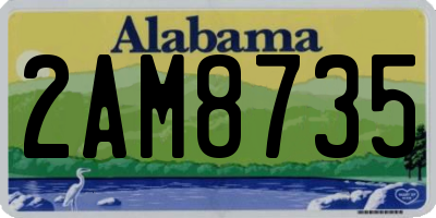 AL license plate 2AM8735