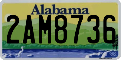 AL license plate 2AM8736